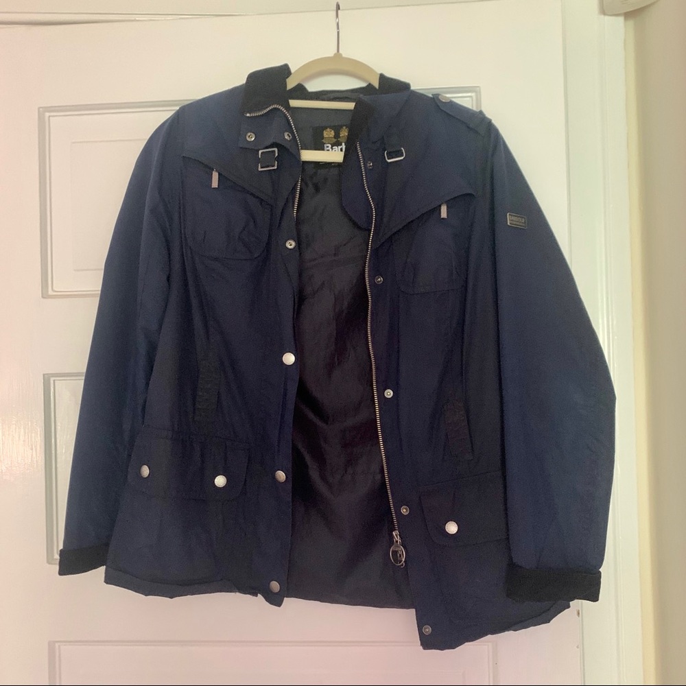 Classic Barbour Coat Navy Blue